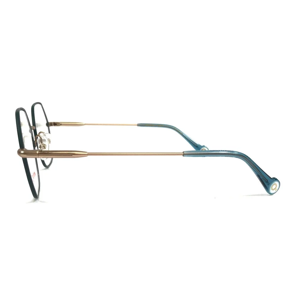Etnia Barcelona Eyeglasses Frame EXEDRA PGPT Pink Gold Petrol Wire Rim 53-18-140